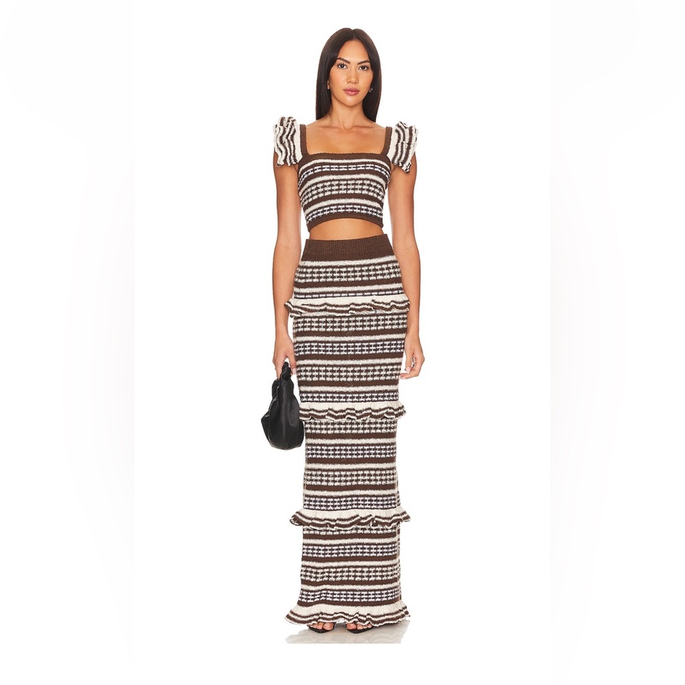 Tularosa Black and White Skirt Set